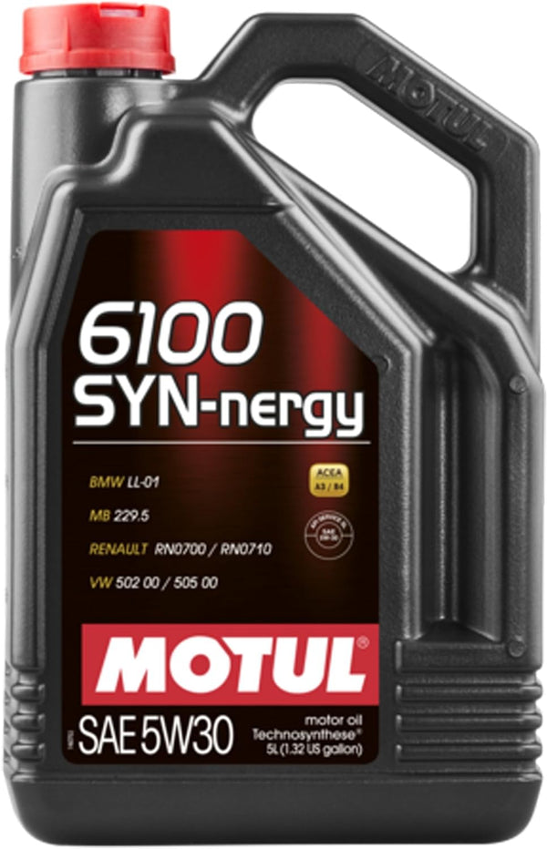 6100 SYN-nergy 5W-30 Technosynthese Motor Oil, 5 Liter