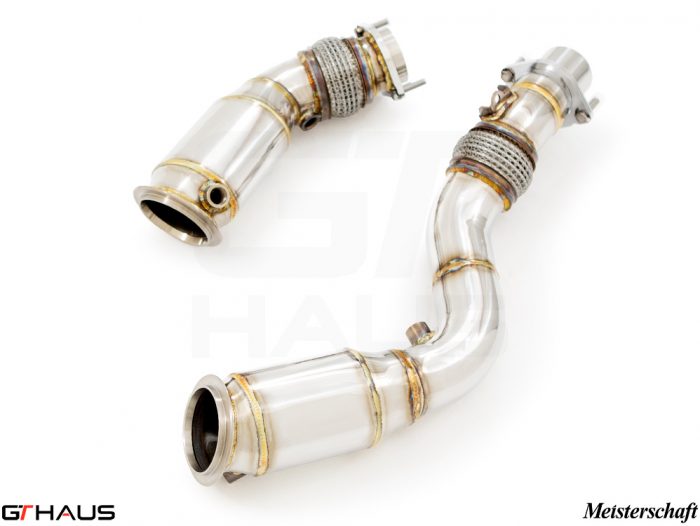 Meisterschaft Down Pipe Section – Cat Elimination Pipes (90mm piping) with Reservoir Tank for F87 C/CS