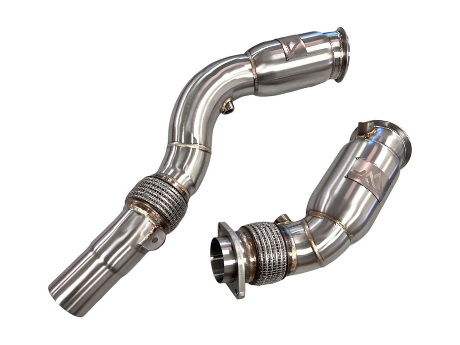 MAD BMW S55 Catted Downpipes M2C/M3/M4 W/ Flex Section