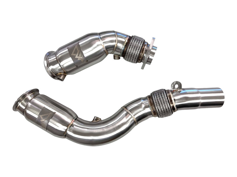 MAD BMW S55 Catted Downpipes M2C/M3/M4 W/ Flex Section