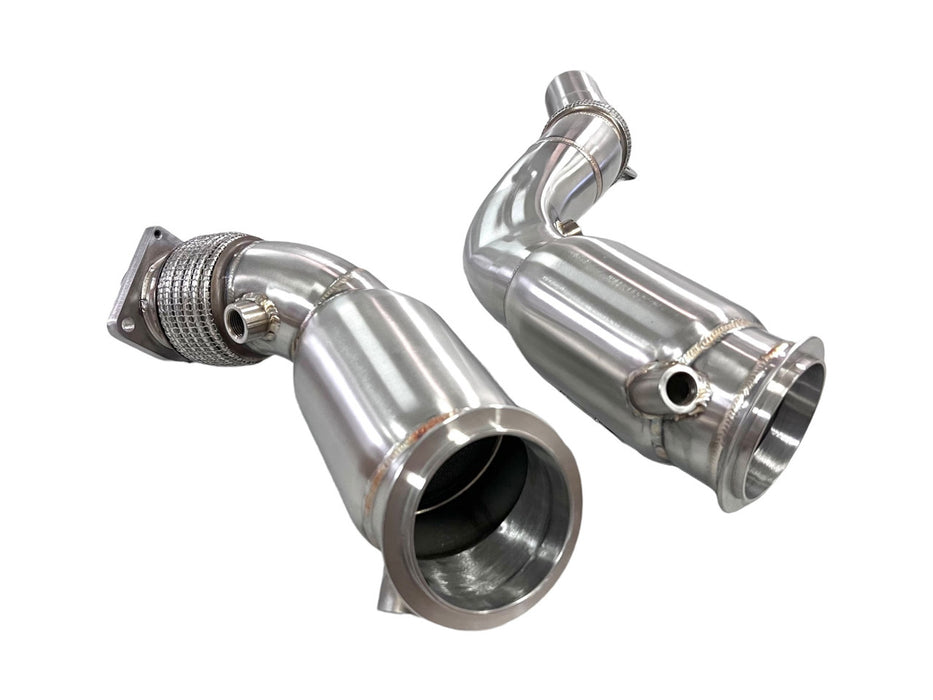 MAD BMW S55 Catted Downpipes M2C/M3/M4 W/ Flex Section