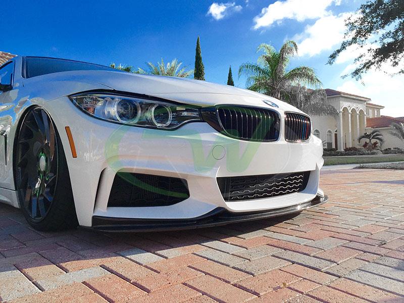 BMW F32 F33 F36 3D Style Carbon Fiber Front Lip