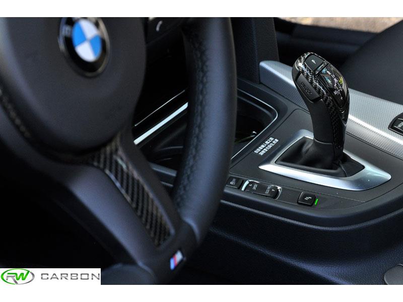 BMW Carbon Fiber Gear Selector Cover - M Sport