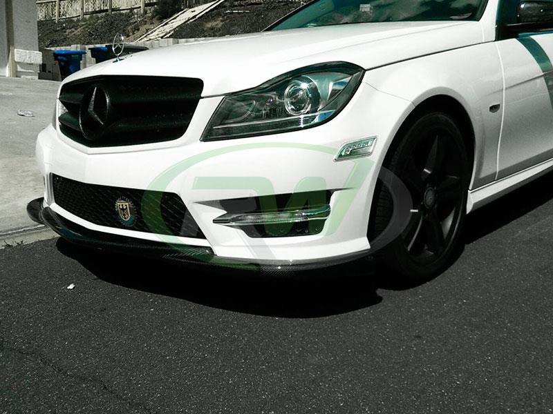 Mercedes W204 C Class Carbon Fiber Front Lip