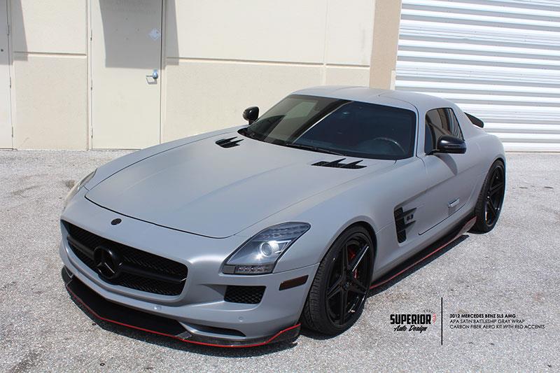 Mercedes SLS Renn Style Carbon Fiber Front Lip