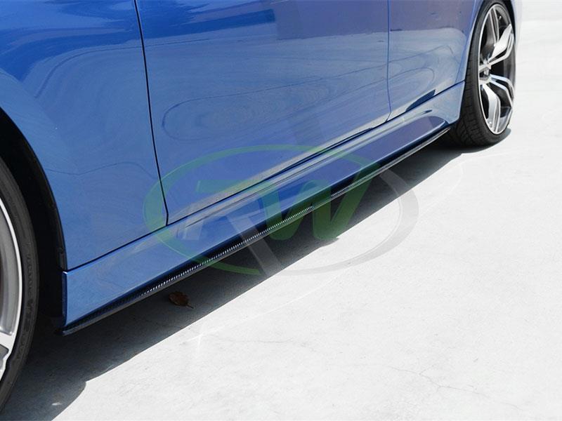 BMW F30 F31 Carbon Fiber Side Skirt Extensions