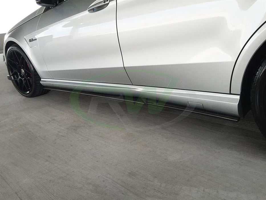 Mercedes W212 Carbon Fiber Side Skirt Extensions