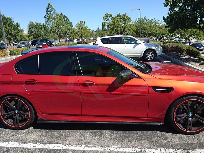 BMW F10 F11 3D Style Carbon Fiber Side Skirt Extensions