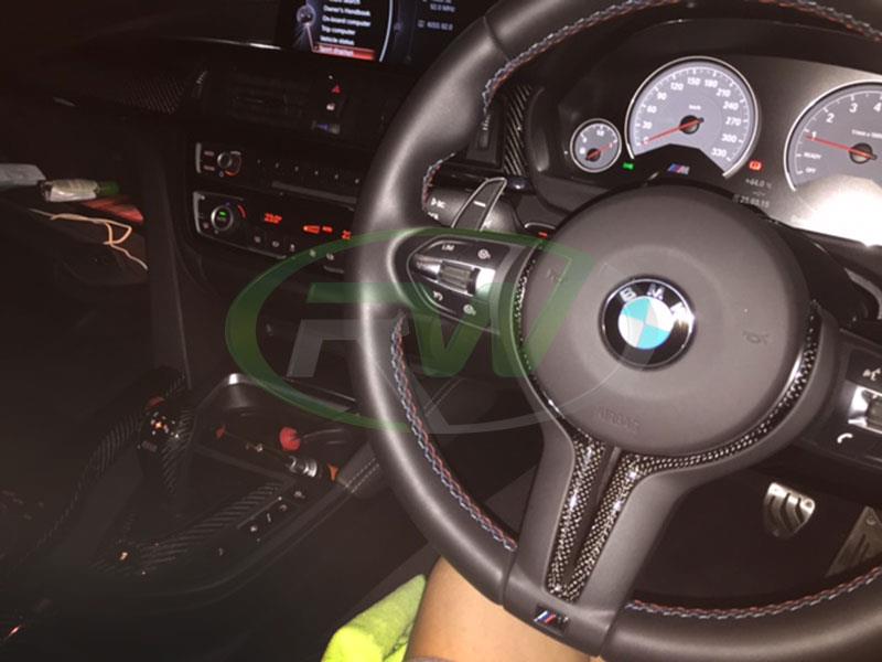 BMW M Inner Carbon Fiber Steering Wheel Trim