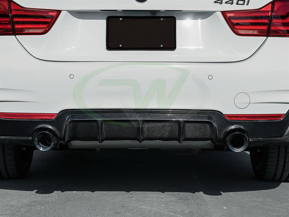 BMW F32 F33 F36 Performance Style Carbon Fiber Diffuser