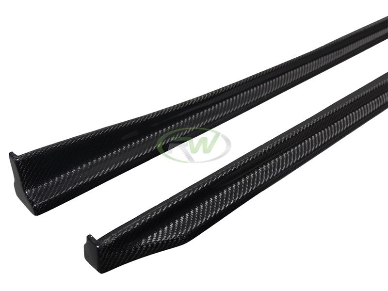 BMW F10 F11 3D Style Carbon Fiber Side Skirt Extensions