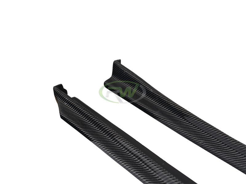 BMW F10 F11 3D Style Carbon Fiber Side Skirt Extensions