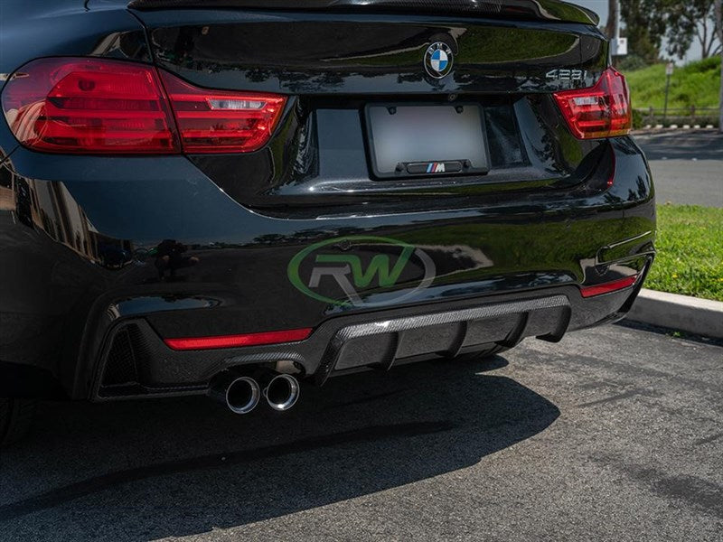 BMW F32 F33 F36 Performance Style Carbon Fiber Diffuser