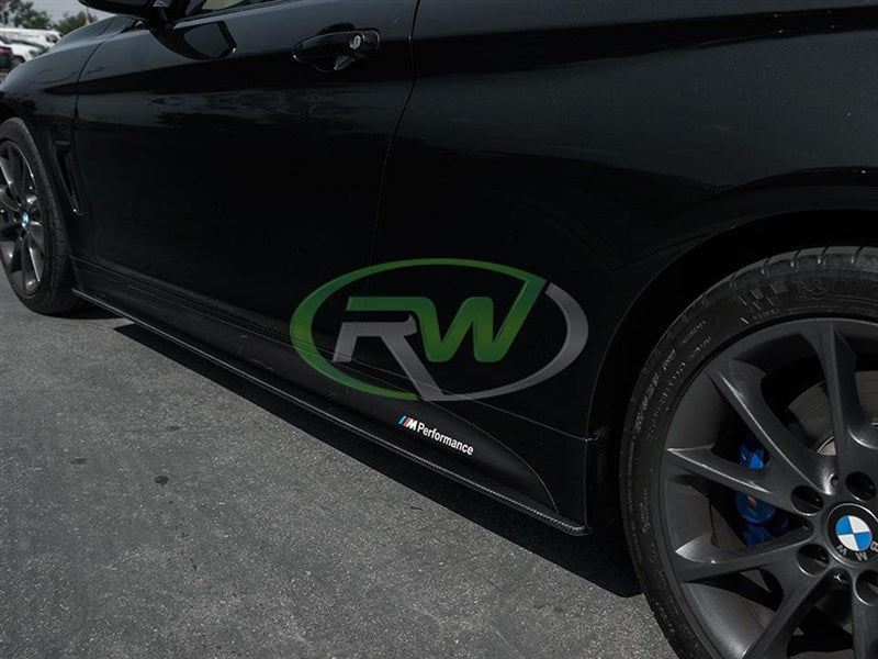 BMW F32 F33 F36 Carbon Fiber Side Skirt Extensions