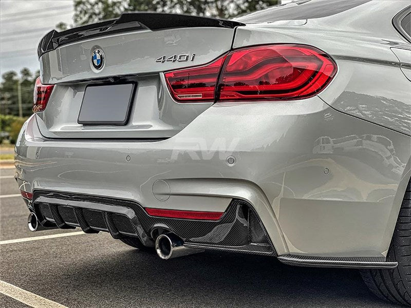 BMW F32 F33 F36 Carbon Fiber Rear Bumper Splitters