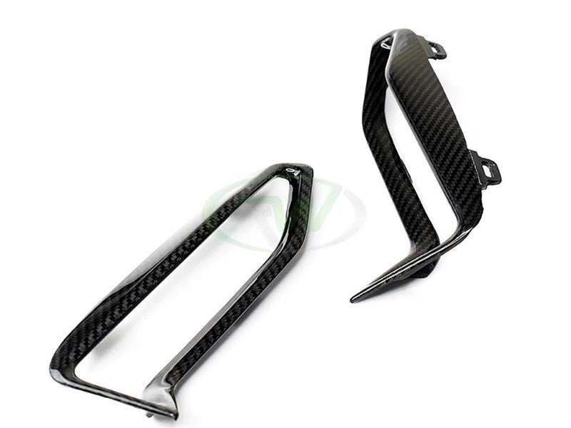 BMW G20 M340i M-Sport Carbon Fiber Front Bumper Grille Trims