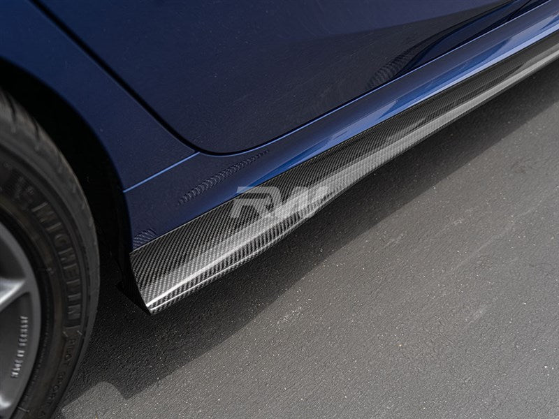 BMW G20 3-Series K Style Carbon Fiber Side Skirt Extensions