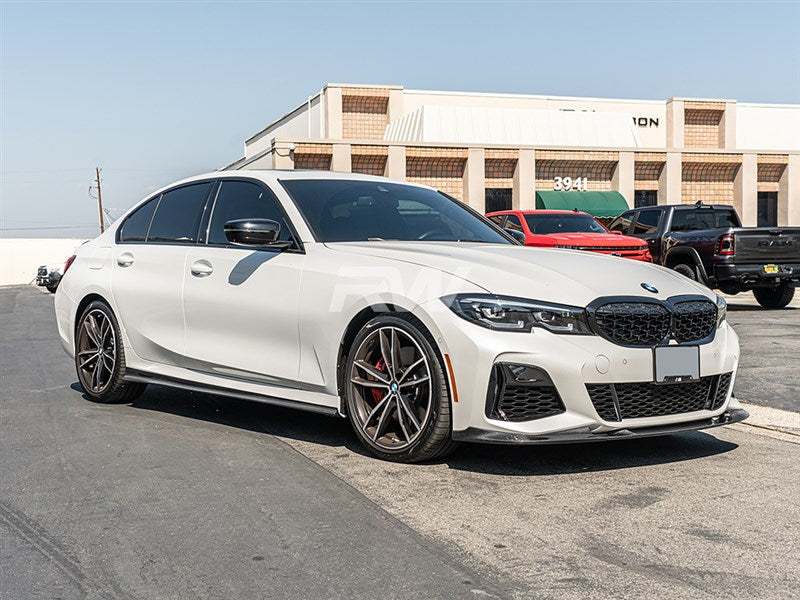 BMW G20 3-Series K Style Carbon Fiber Side Skirt Extensions