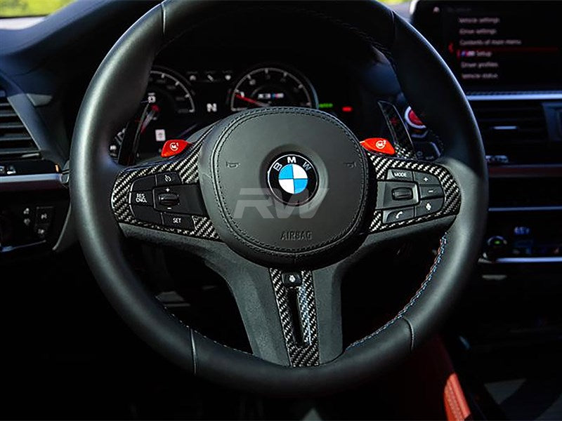 BMW G22 G29 G42 CF Alcantara Steering Wheel Trim