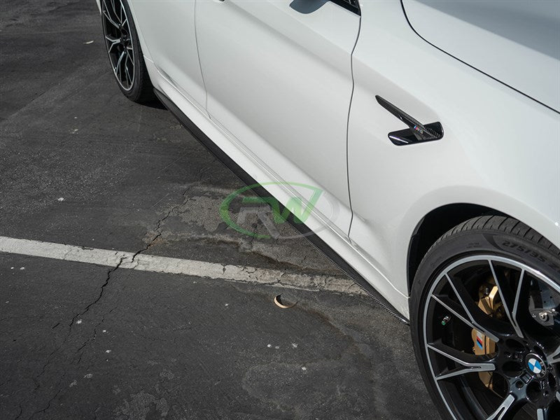 BMW G30 F90 Carbon Fiber Side Skirt Extensions