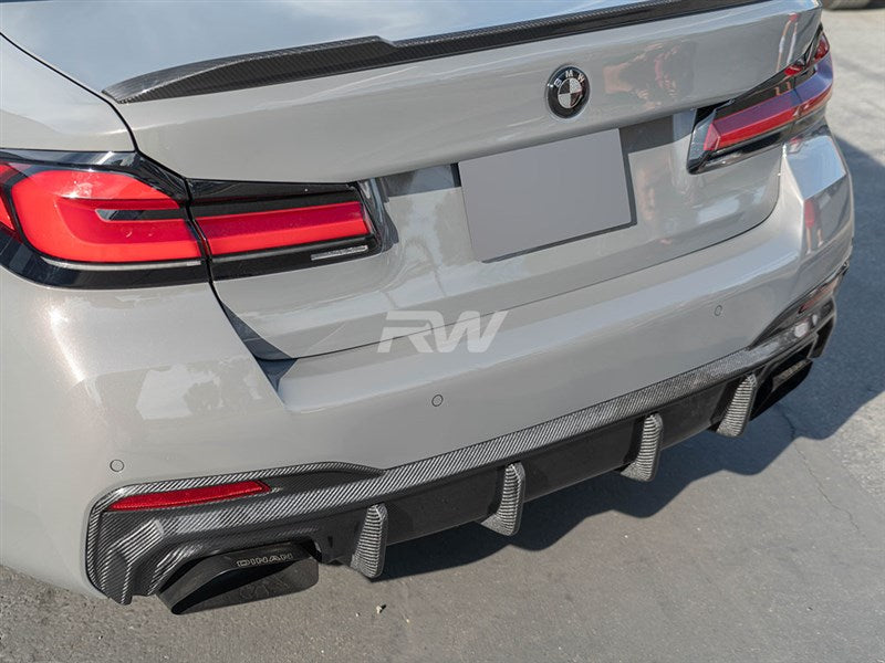 BMW G30 5-Series LCI RWS Carbon Fiber Diffuser