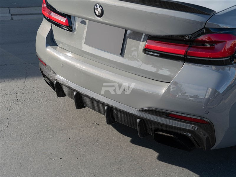 BMW G30 5-Series LCI RWS Carbon Fiber Diffuser