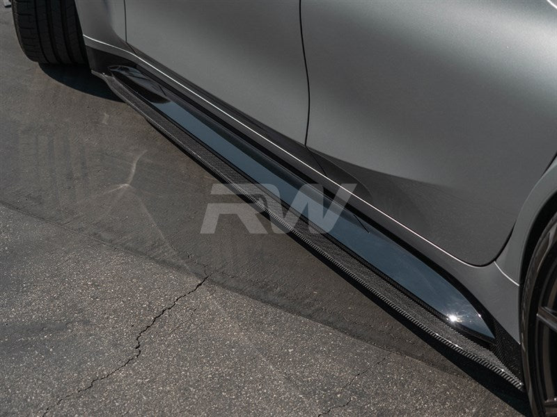 BMW G80 M3 RWS Carbon Fiber Side Skirt Extensions