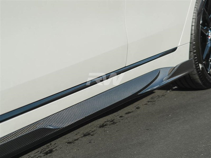 BMW i4 Full Carbon Fiber Side Skirt Extensions