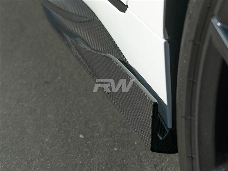 BMW i4 Full Carbon Fiber Side Skirt Extensions