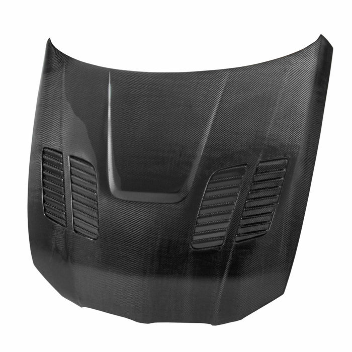 GTR-Style Carbon Fiber Hood For 2007-2010 BMW E92 2DR, Pre LCI (Louvers Are Cosmetic - They Do NOT Vent Air)