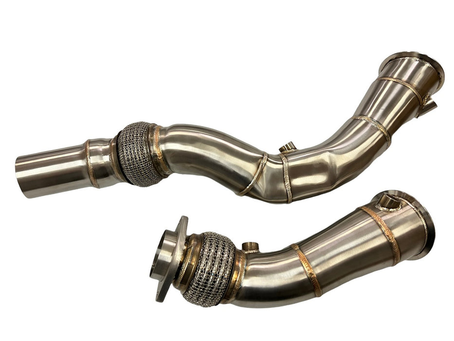 MAD BMW S55 3.5" Fat Boy Downpipes M2C/M3/M4 W/ Flex Section