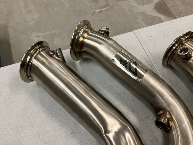 MAD BMW S55 3.5" Fat Boy Downpipes M2C/M3/M4 W/ Flex Section