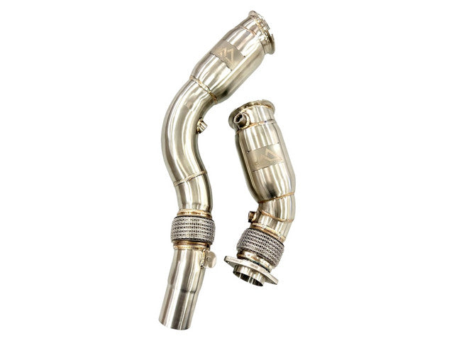 MAD BMW S55 Resonated Downpipes M2C/M3/M4 W/ Flex Section