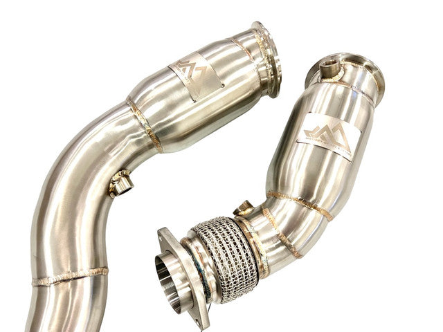 MAD BMW S55 Resonated Downpipes M2C/M3/M4 W/ Flex Section