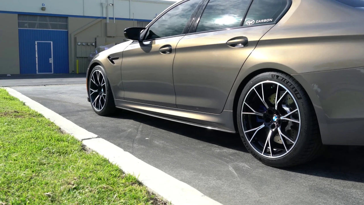 BMW G30 F90 Carbon Fiber Side Skirt Extensions