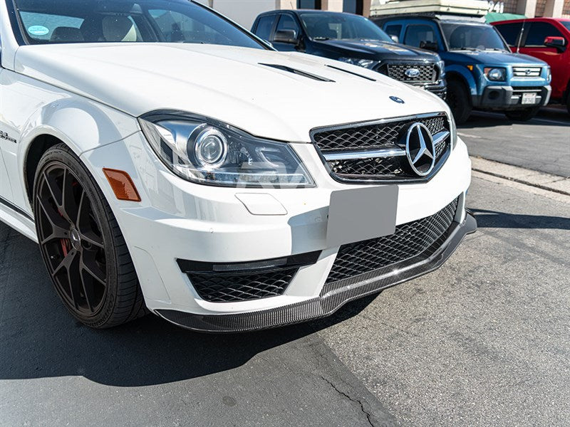 Mercedes C63 Black Series Style Full Carbon Fiber Front Lip