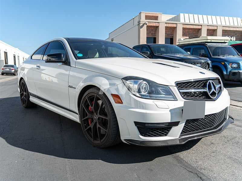 Mercedes C63 Black Series Style Full Carbon Fiber Front Lip