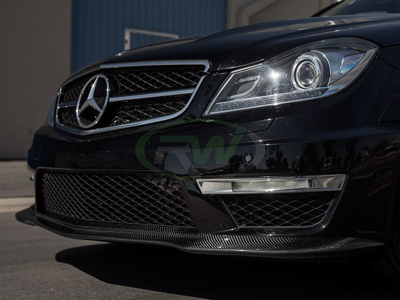 Mercedes C63 Black Series Style Full Carbon Fiber Front Lip