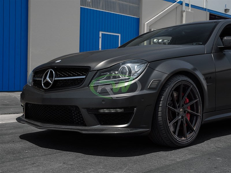 Mercedes C63 Black Series Style Full Carbon Fiber Front Lip