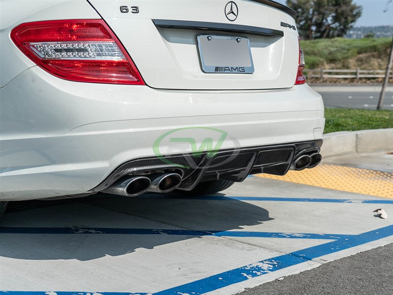 Mercedes W204 C63 Arkym Style Carbon Fiber Diffuser