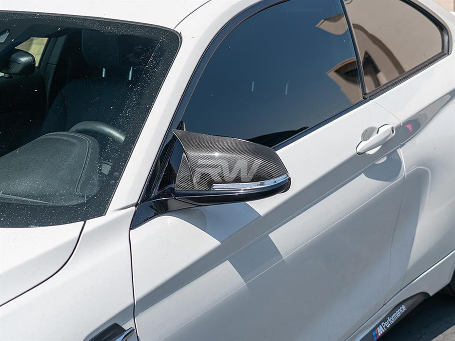 BMW F22 F30 F32 M Styled Carbon Fiber Mirror Caps