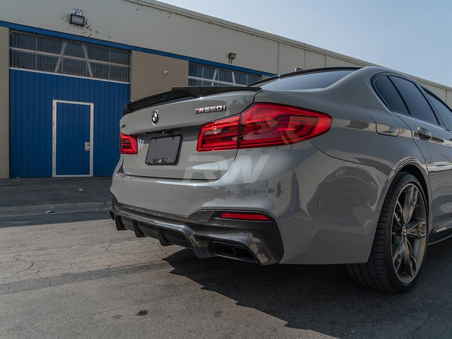 BMW G30 EC Style Carbon Fiber Rear Diffuser