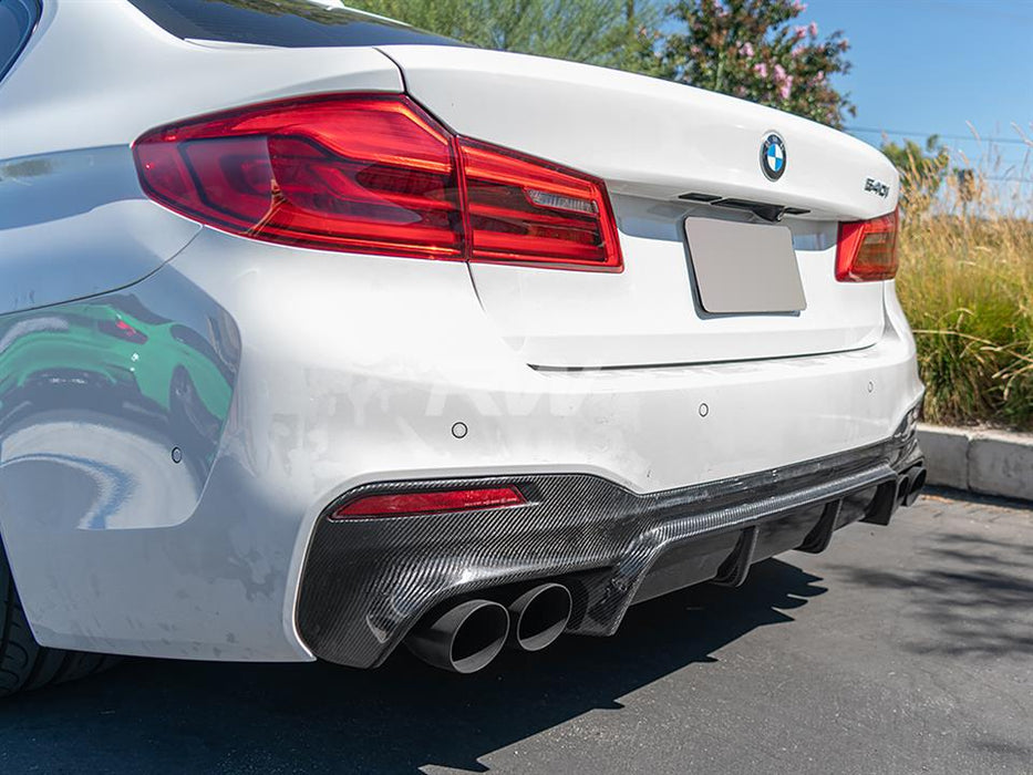 BMW G30 EC Style Carbon Fiber Rear Diffuser