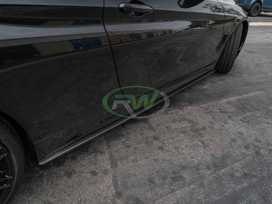 BMW F32 F33 F36 Carbon Fiber Side Skirt Extensions