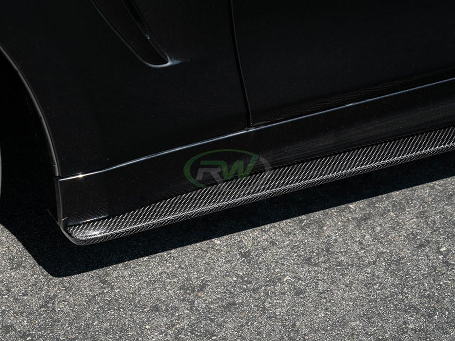 BMW F32 F33 F36 Carbon Fiber Side Skirt Extensions