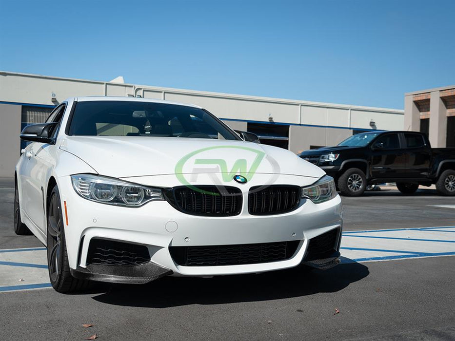 BMW F32 F33 F36 Performance Style Full Carbon Fiber Splitters