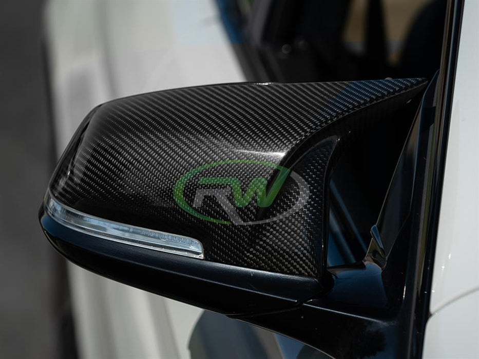 BMW F22 F30 F32 M Styled Carbon Fiber Mirror Caps