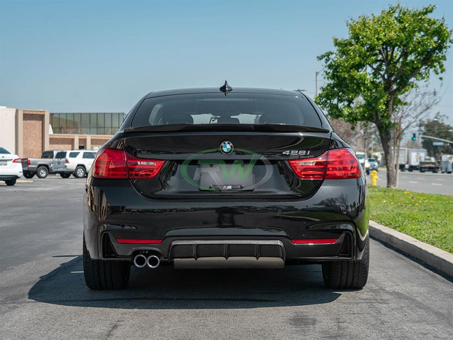 BMW F32 F33 F36 Performance Style Carbon Fiber Diffuser