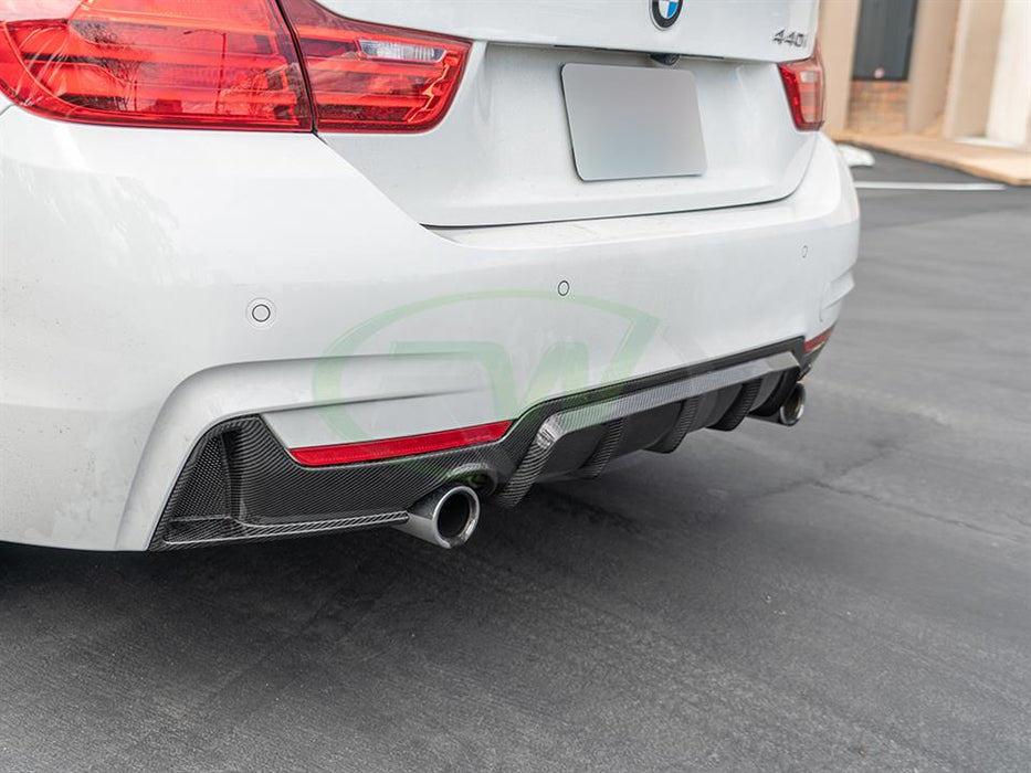 BMW F32 F33 F36 Performance Style Carbon Fiber Diffuser