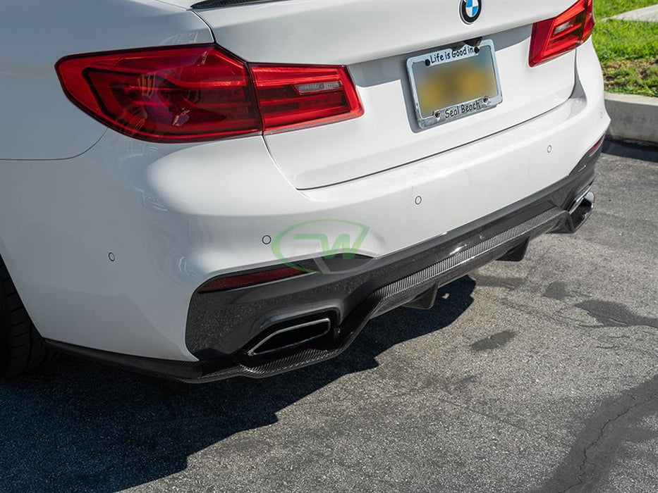 BMW G30 3D Style Carbon Fiber Rear Diffuser